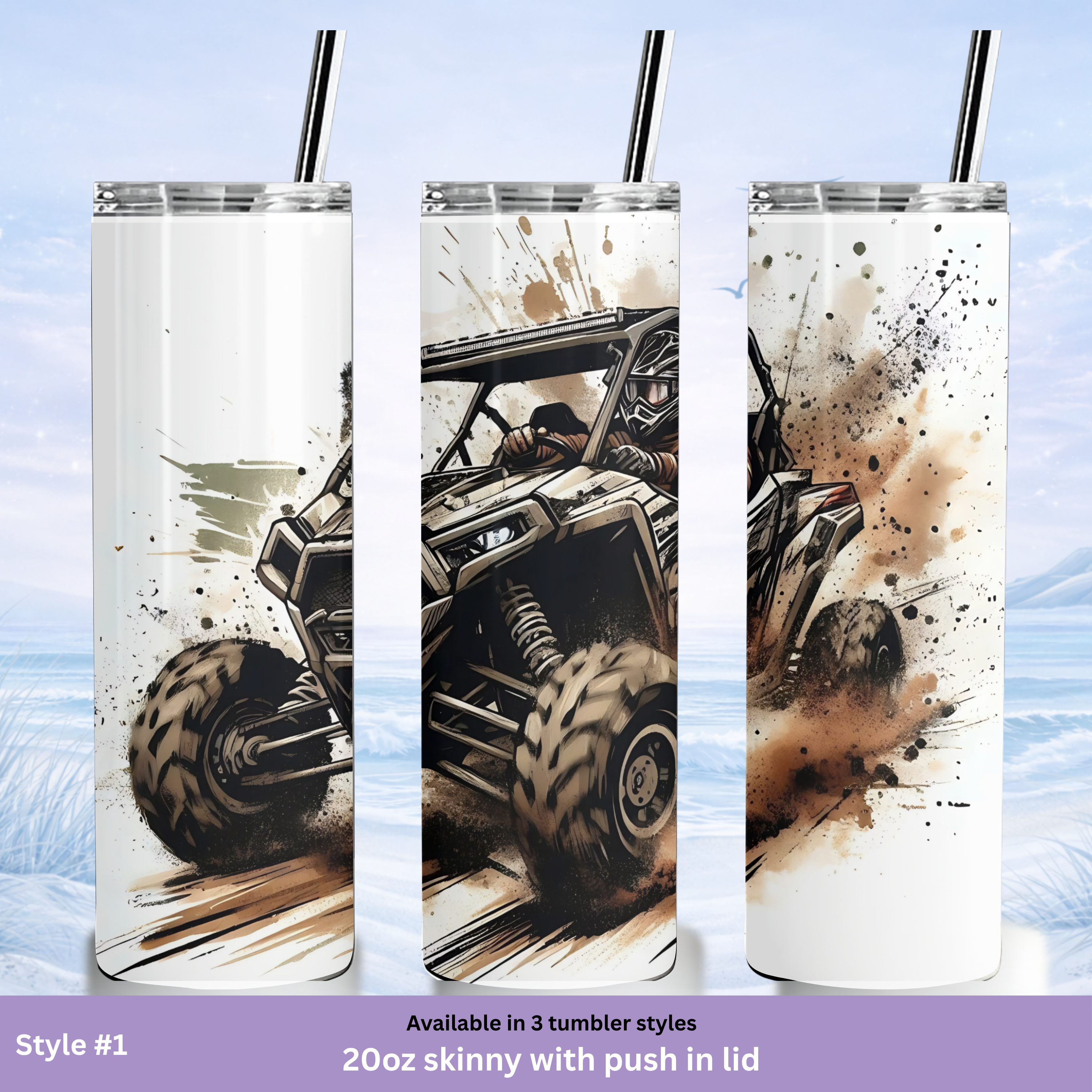 trail riding ATV tumbler insulated stainless steel cup