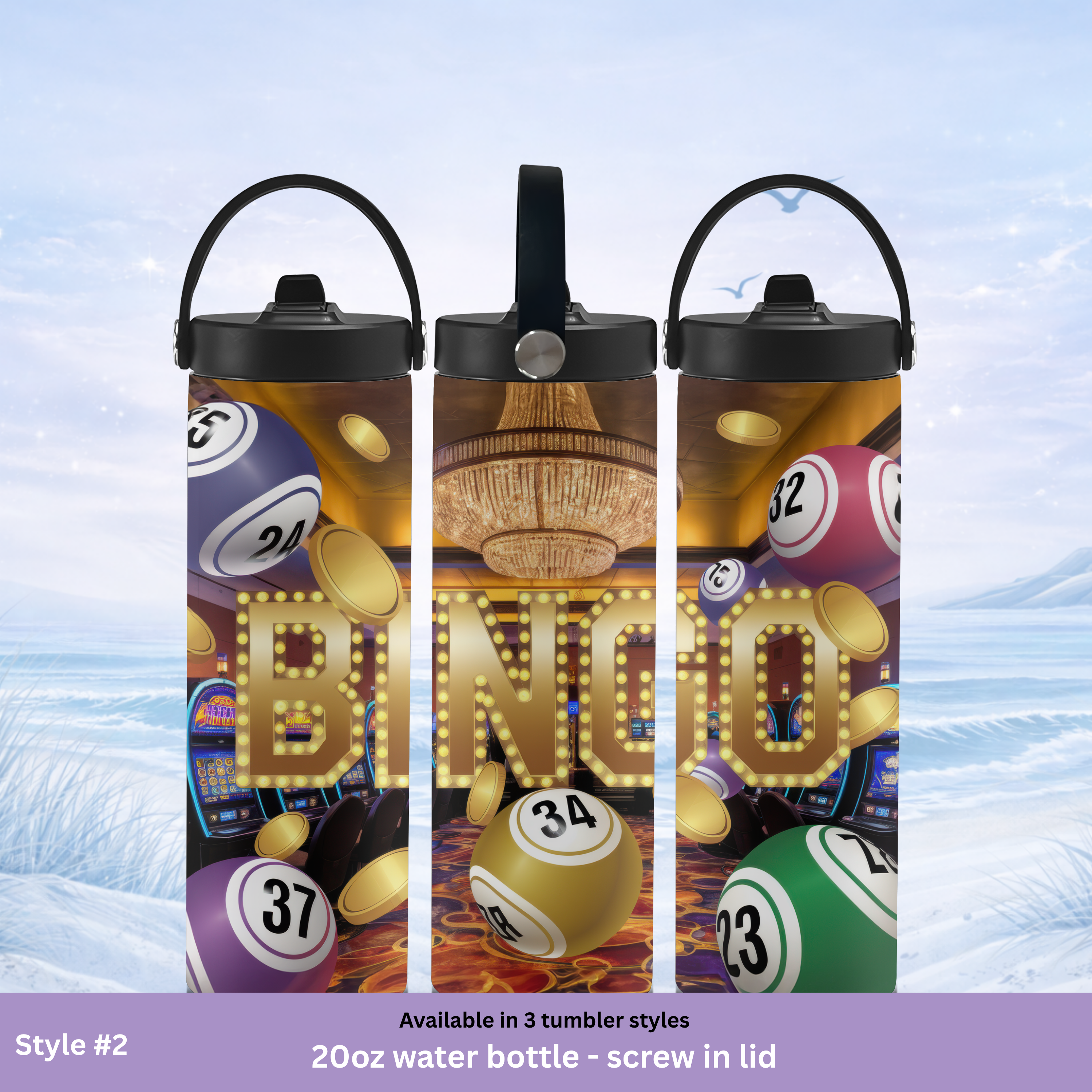 bingo party tumbler casino style design