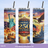  tumbler with American-themed designs featuring the Statue of Liberty, bald eagle, and military elements.