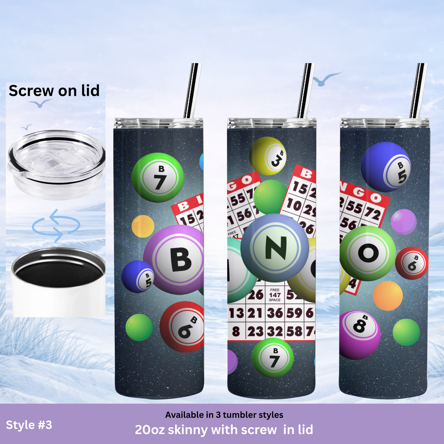 unique bingo gift drink tumbler