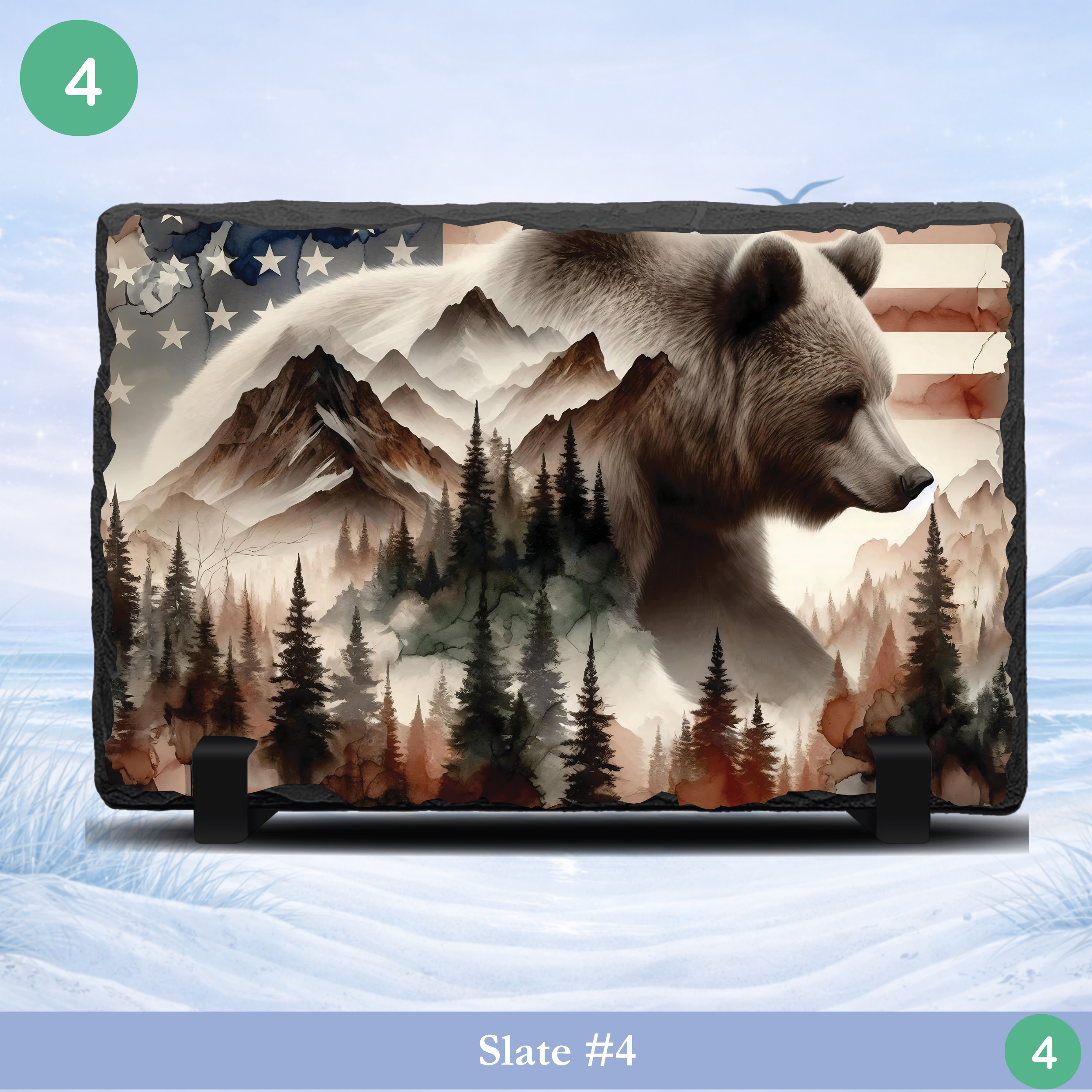 united states flag stone photo slate