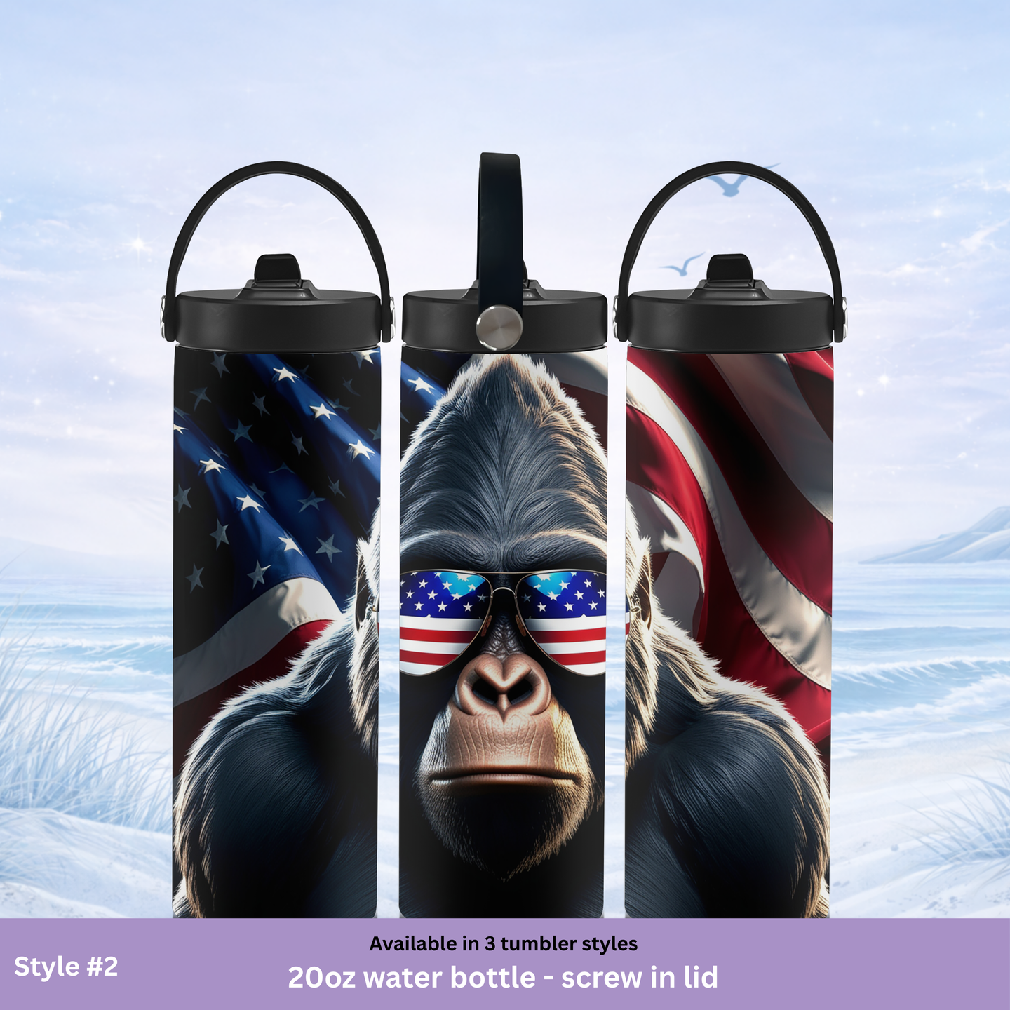 usa themed insulated tumbler with straw