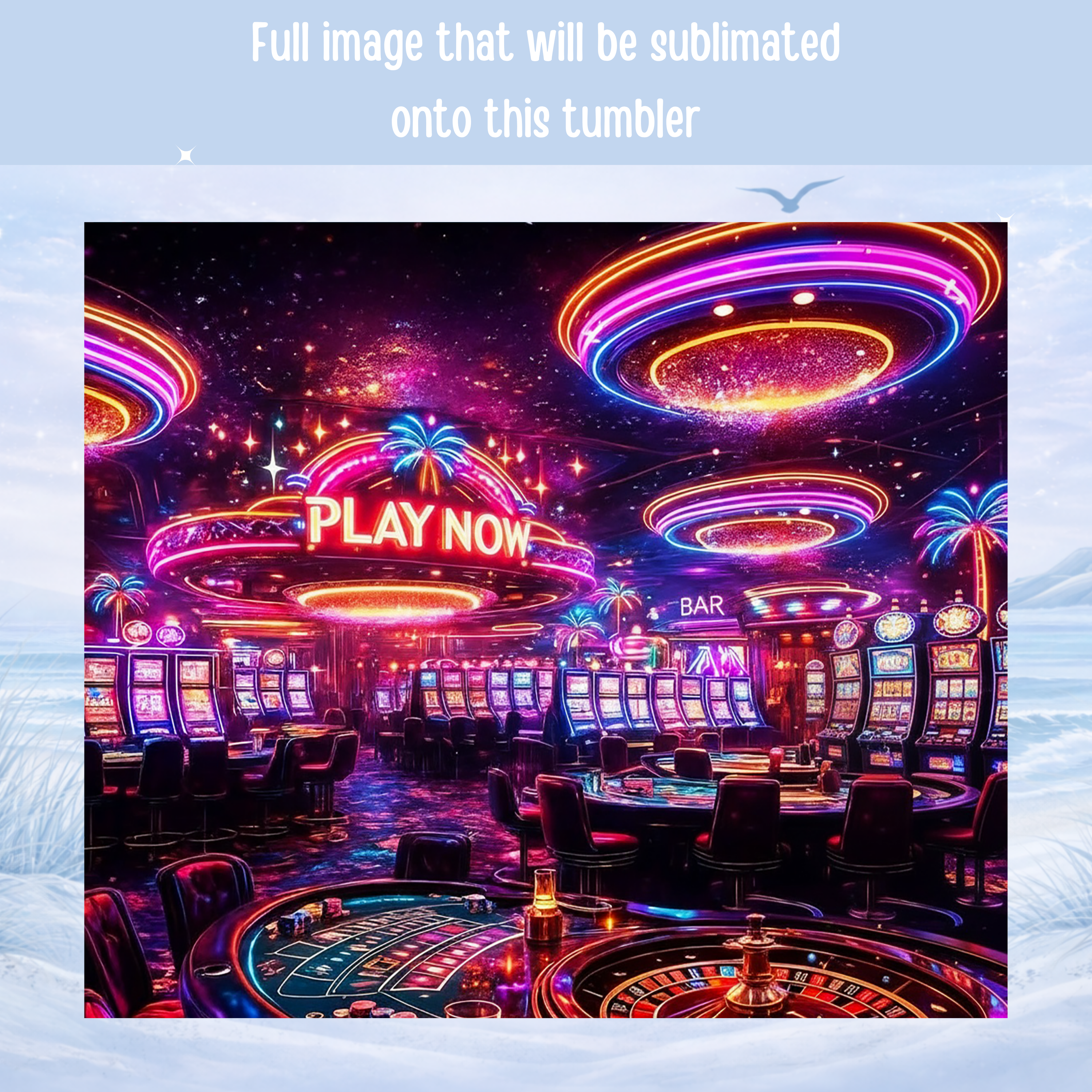 vegas slot machine tumbler 20oz