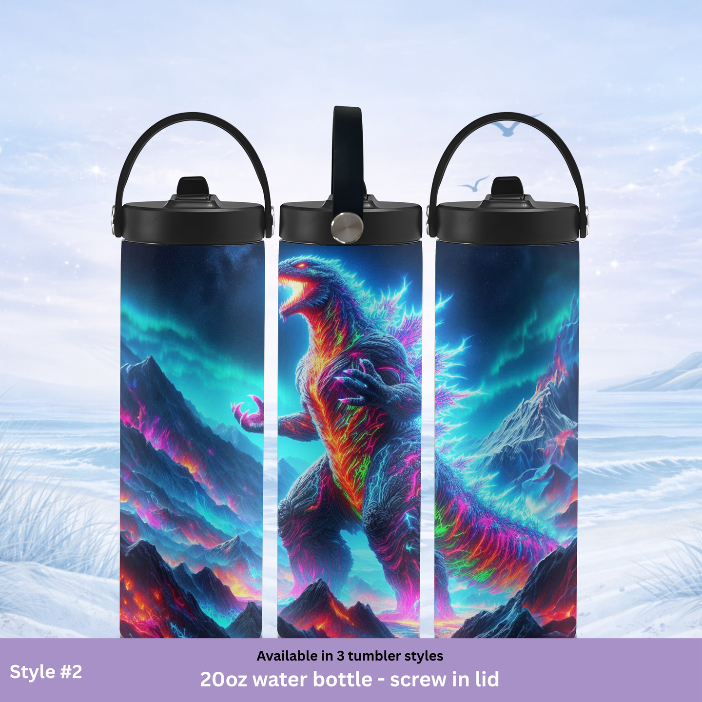 vibrant kaiju tumbler collectible gift