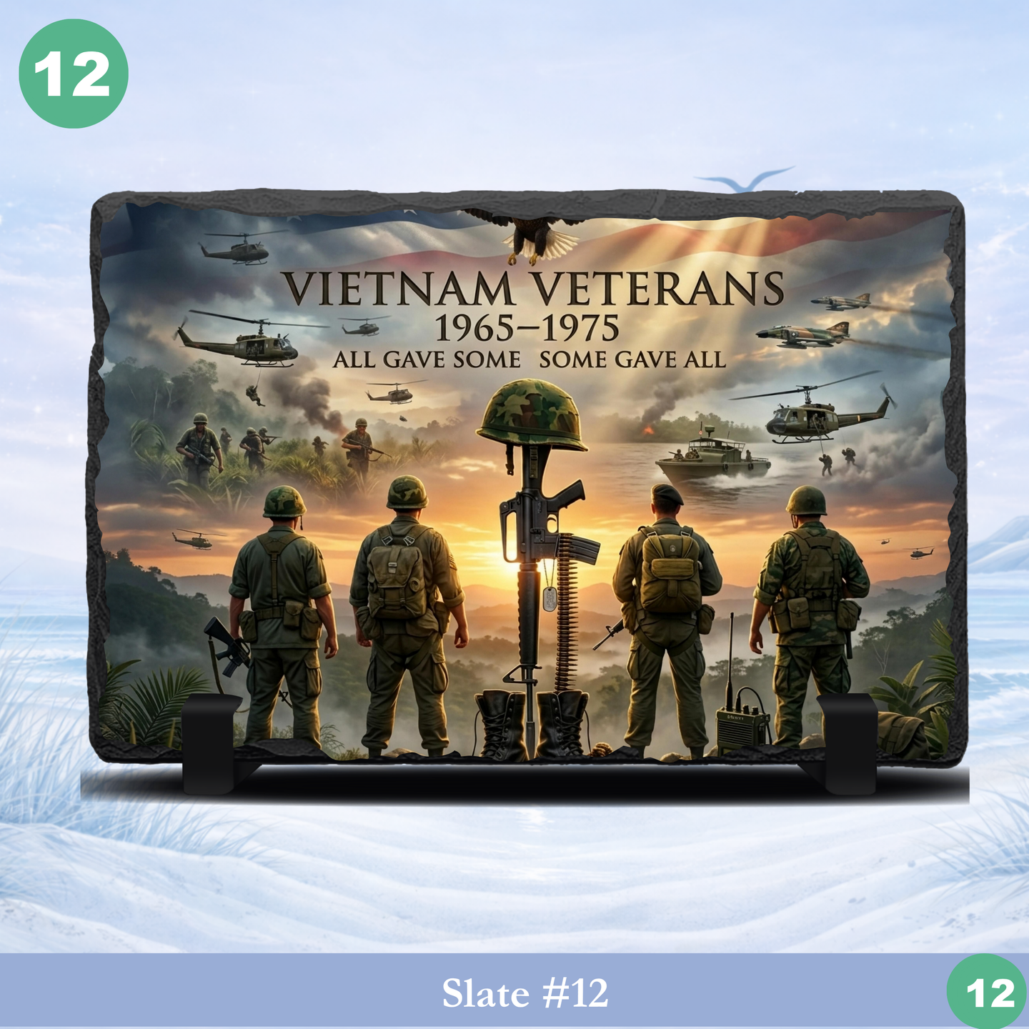 vietnam veterans tribute helicopter battlefield memorial slate