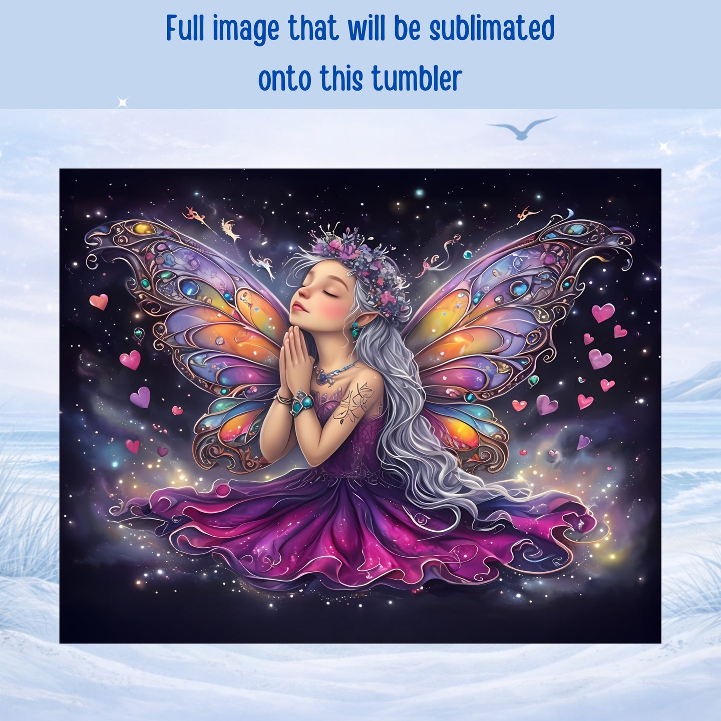 whimsical fairy and bird artwork fantasy decor