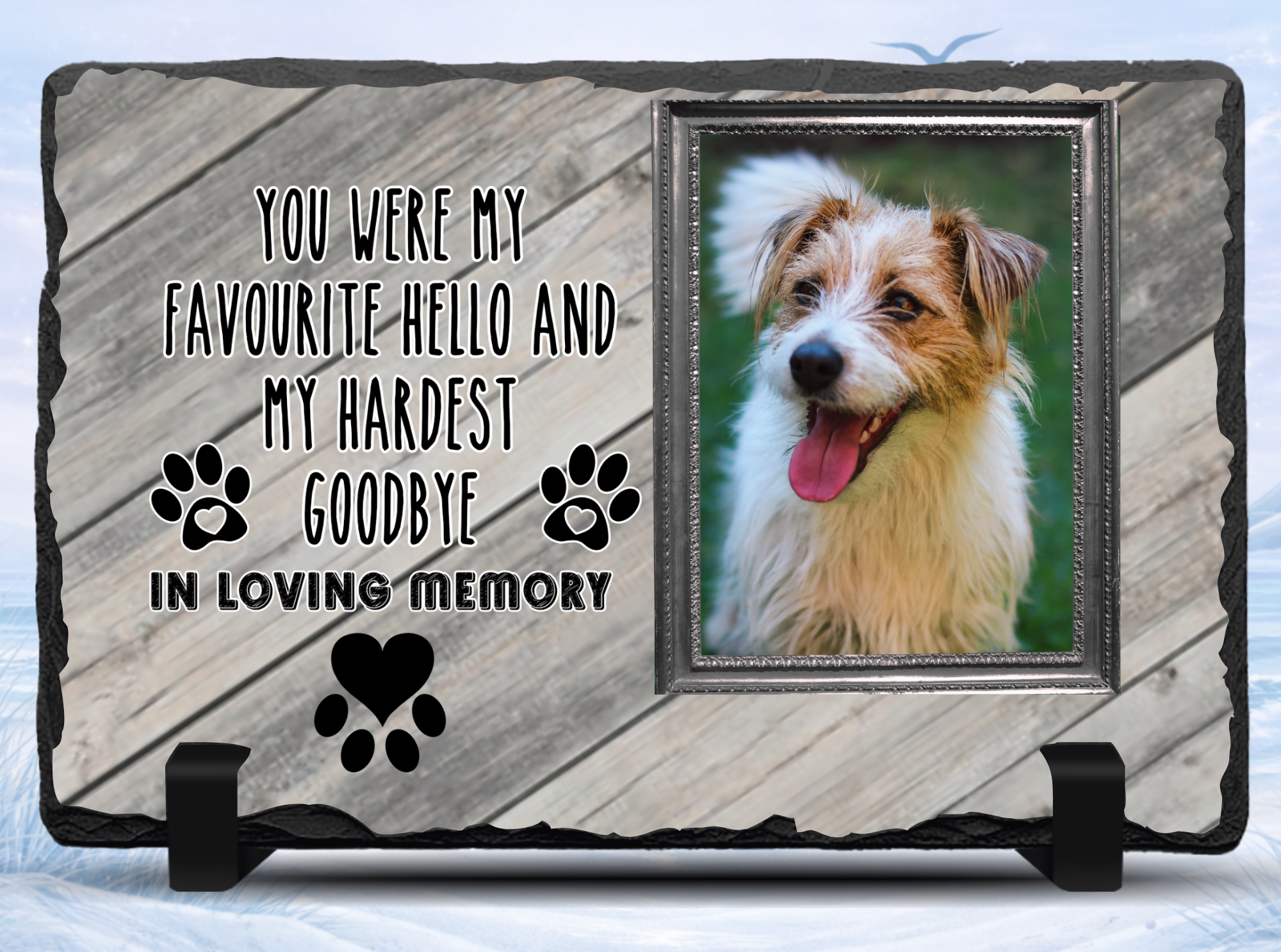 wings were ready pet memorial slate personalized