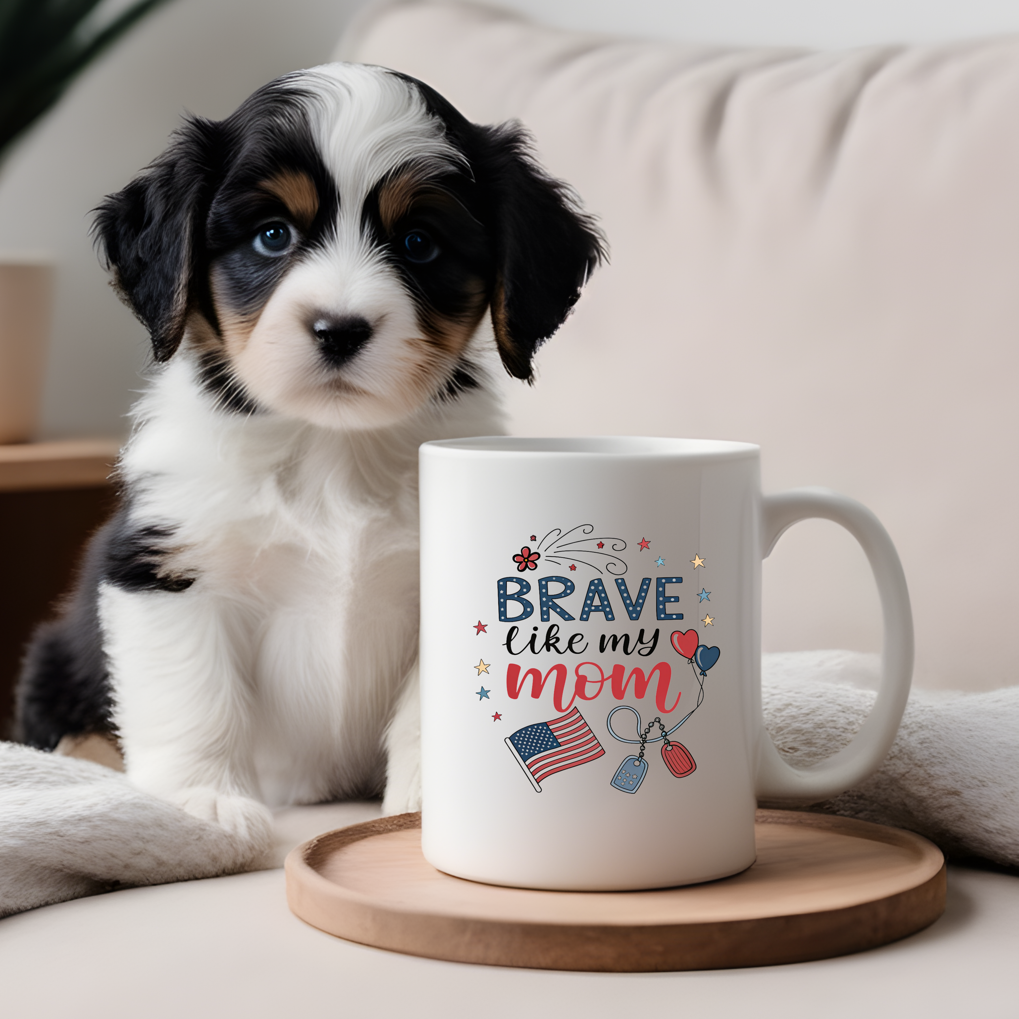 Brave My Mom Patriotic Mug