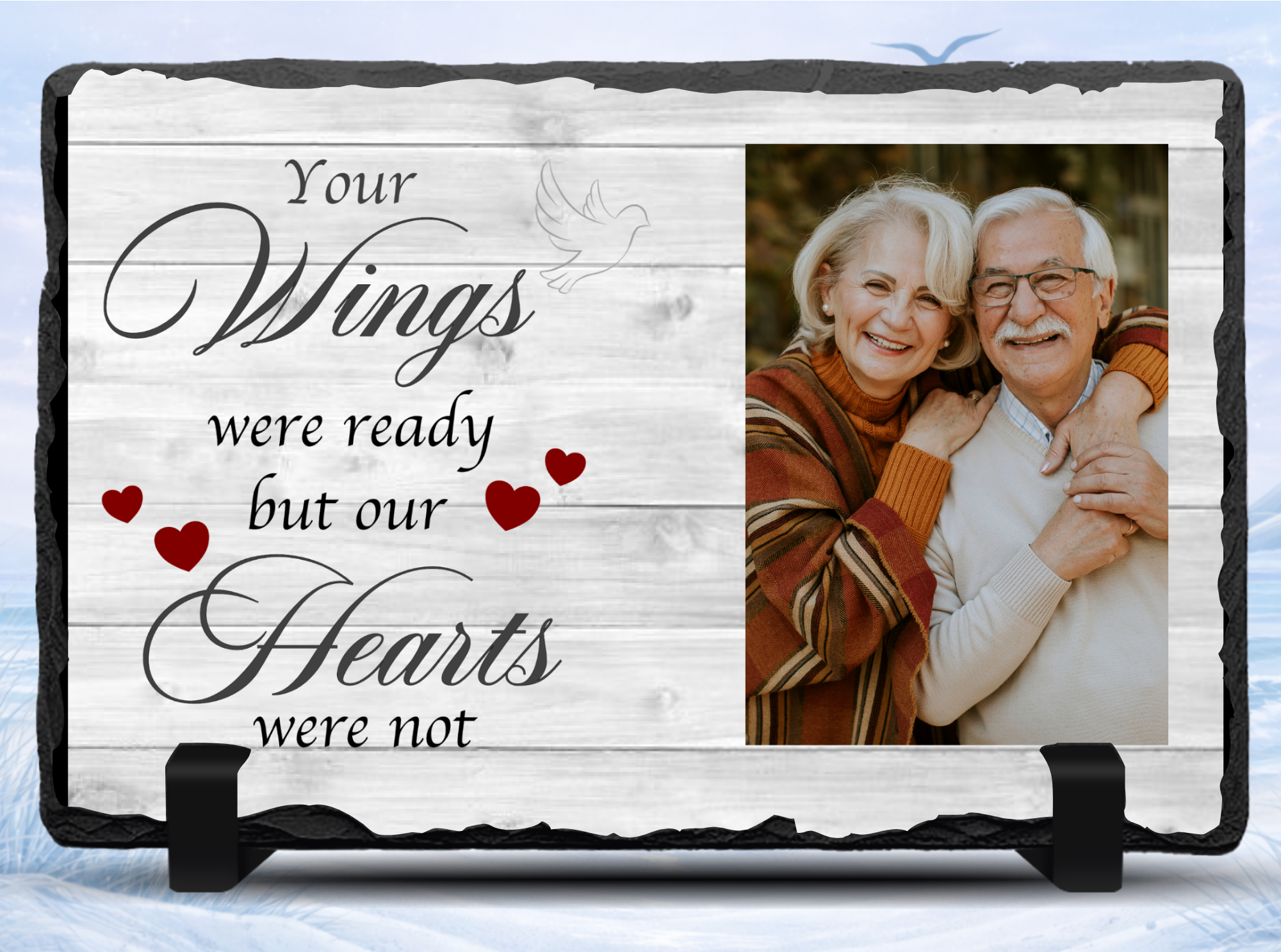 your wings were ready memorial photo slate