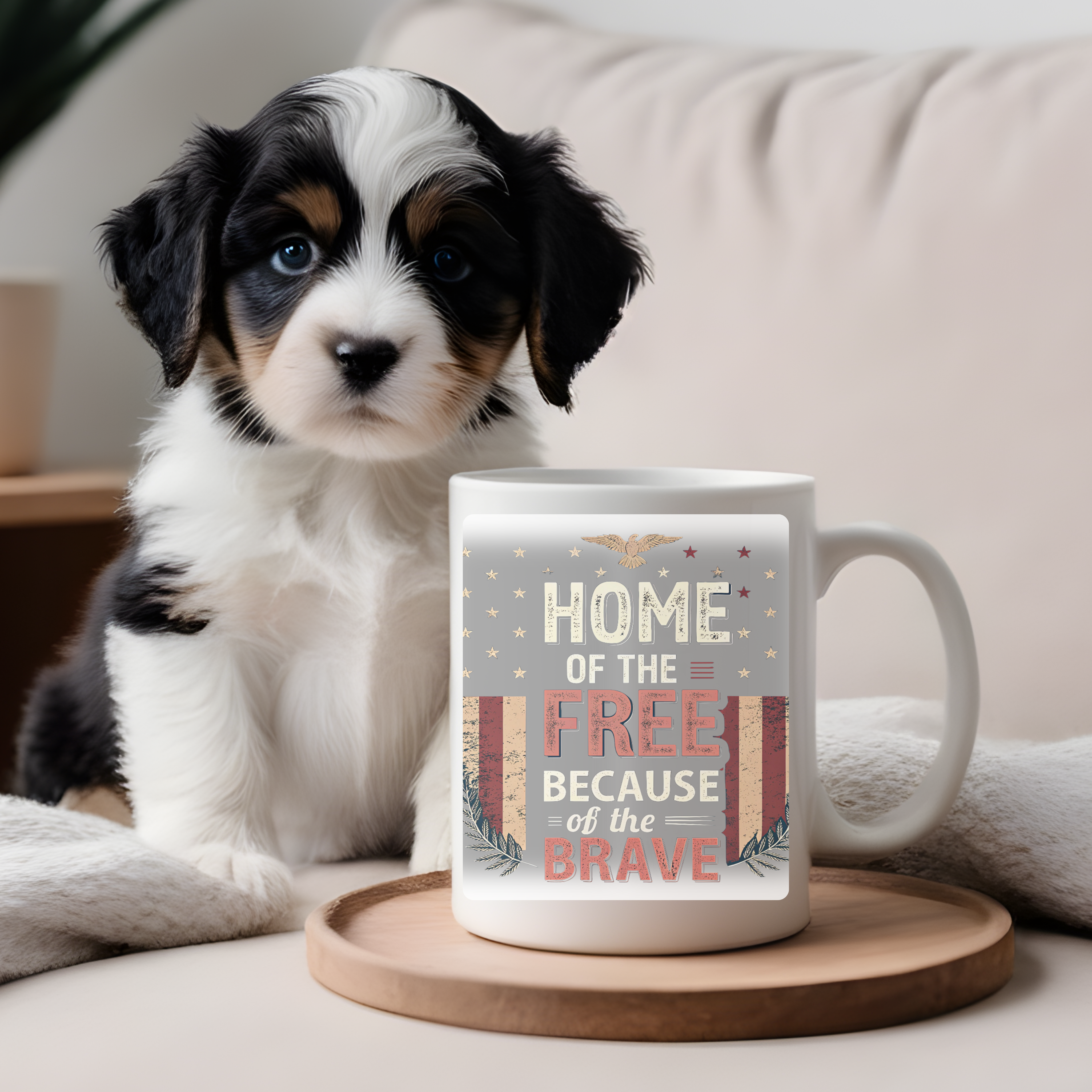 Home Free Brave Patriotic Mug